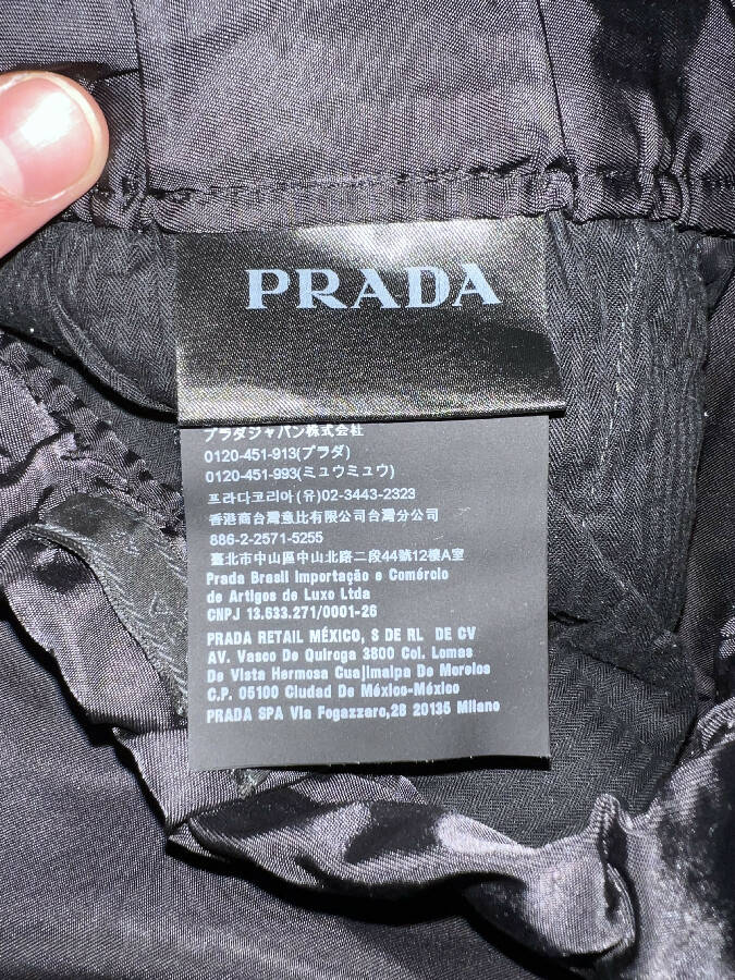 Prada women's black nylon joggers
