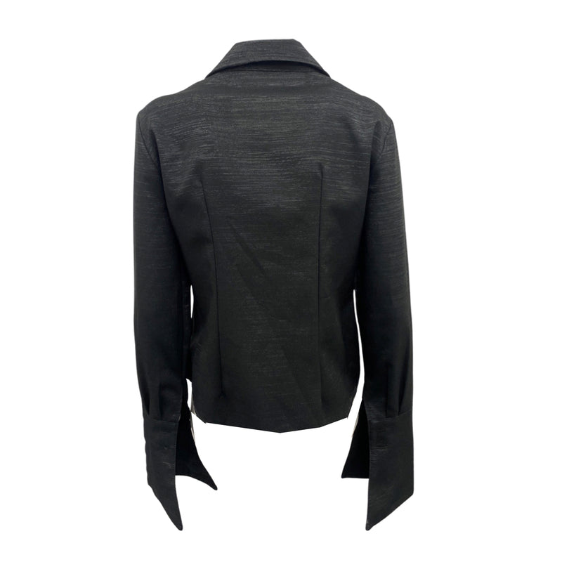 UNSIGNED black shimmering blouse | Size L