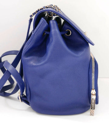 chanel leather backpack purse Chanel blue caviar leather business affinity backpack – Loop Generation