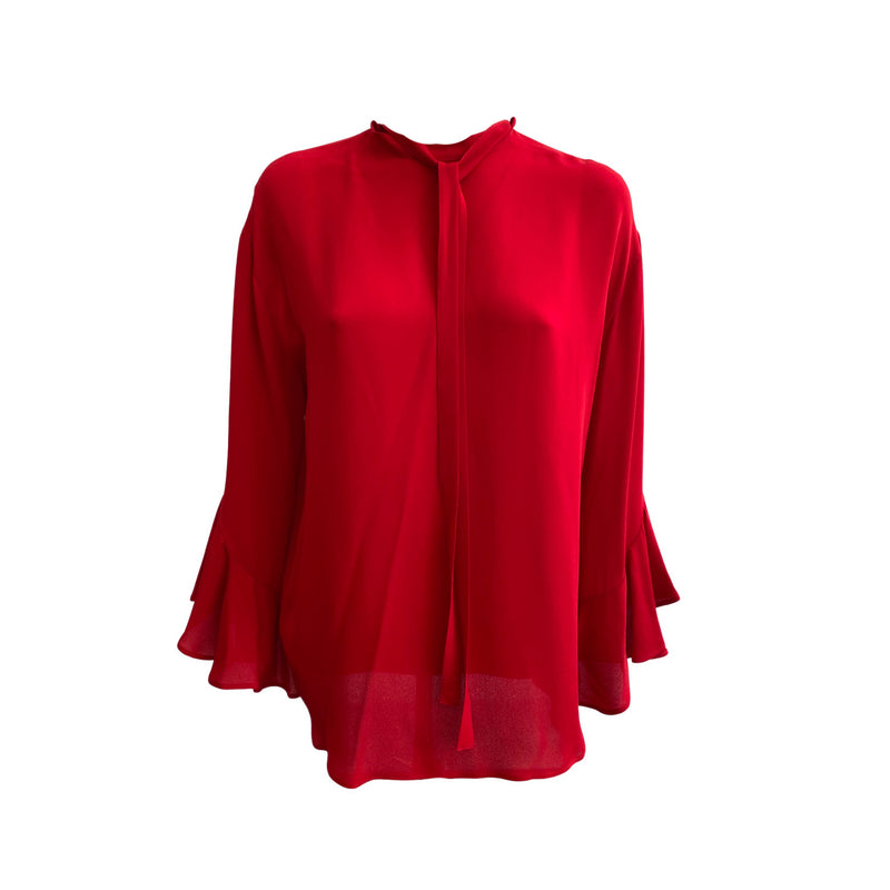 pre-loved VALENTINO red silk blouse | Size IT38