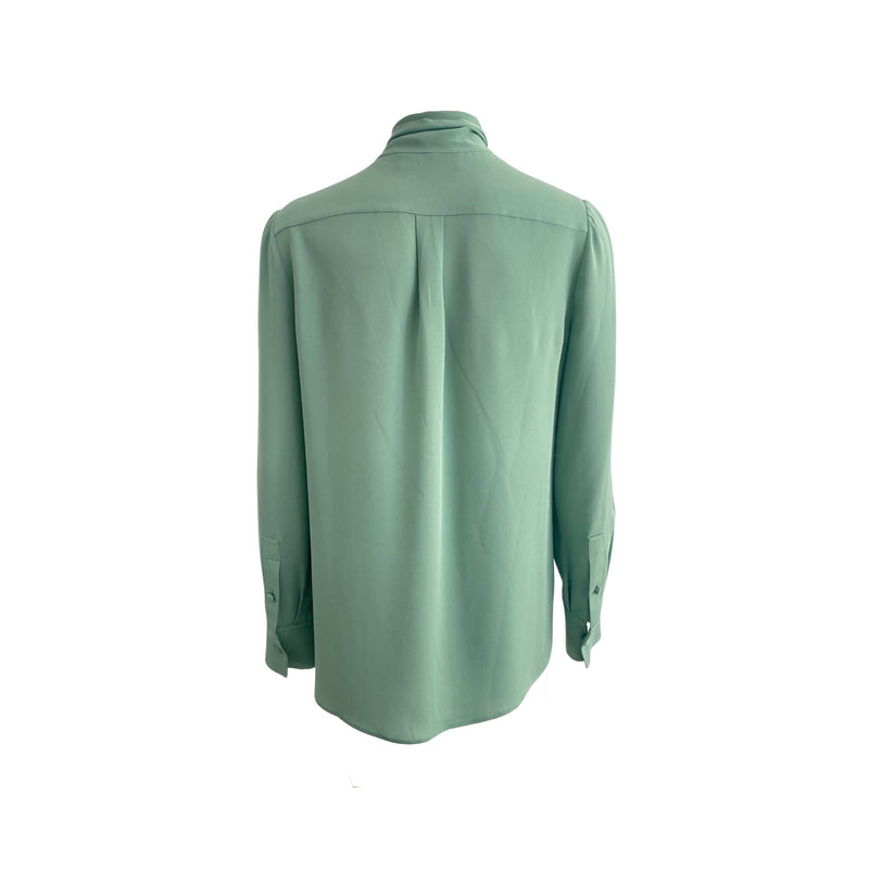 pre-loved Valentino spring green silk blouse | Size IT38