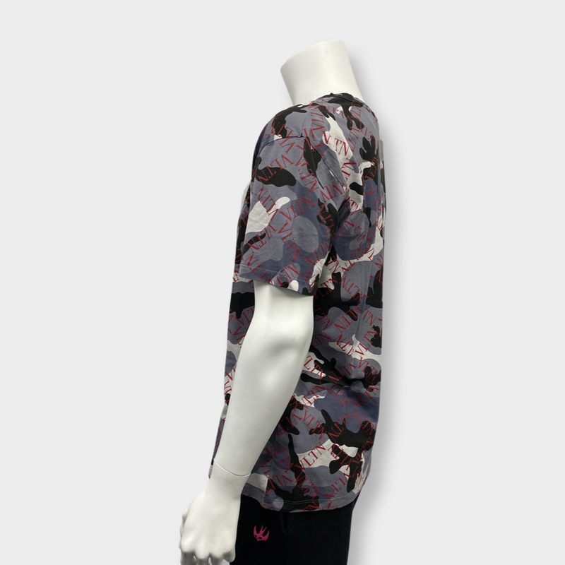 Valentino camo and monogram pattern t-shirt