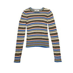 pre-owned VALENTINO multicolour striped knitted cotton jumper | Size S