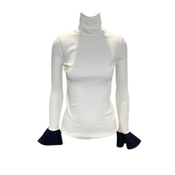 pre-owned Valentino white roll-neck jersey | Size S