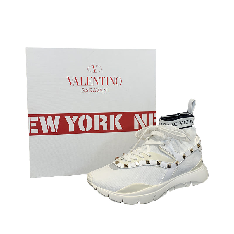 Valentino white rockstud New York limited edition trainers 