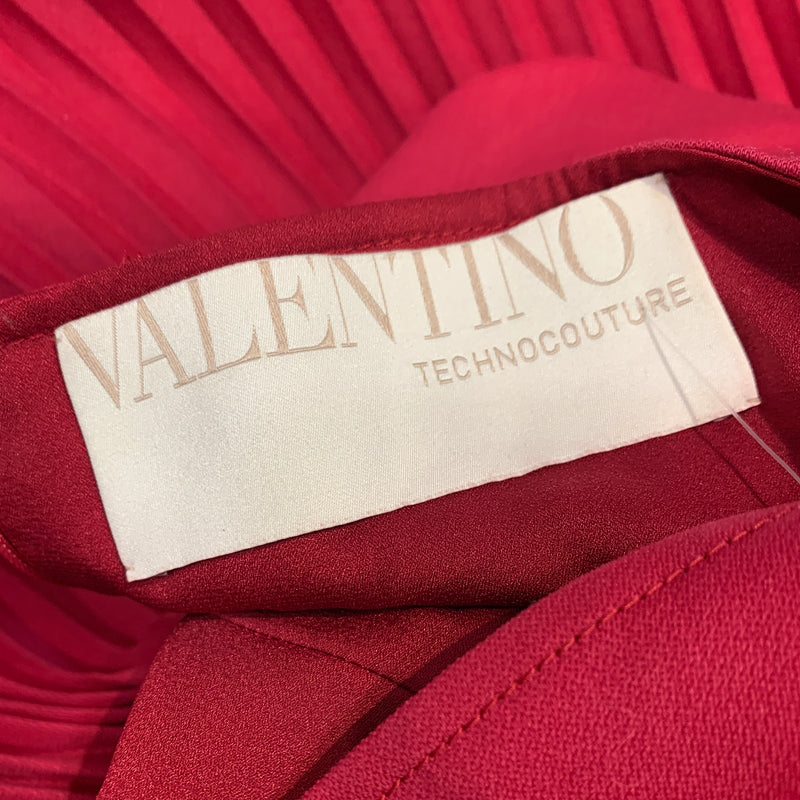 Valentino Technocouture raspberry red dress
