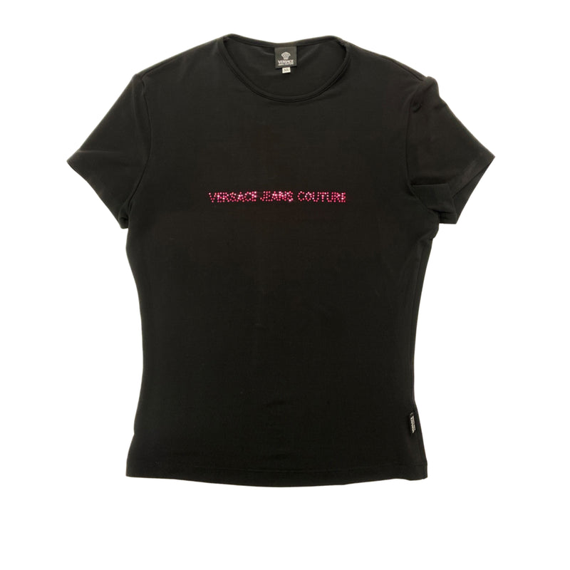 pre-loved VERSACE JEANS COUTURE black top | Size XL