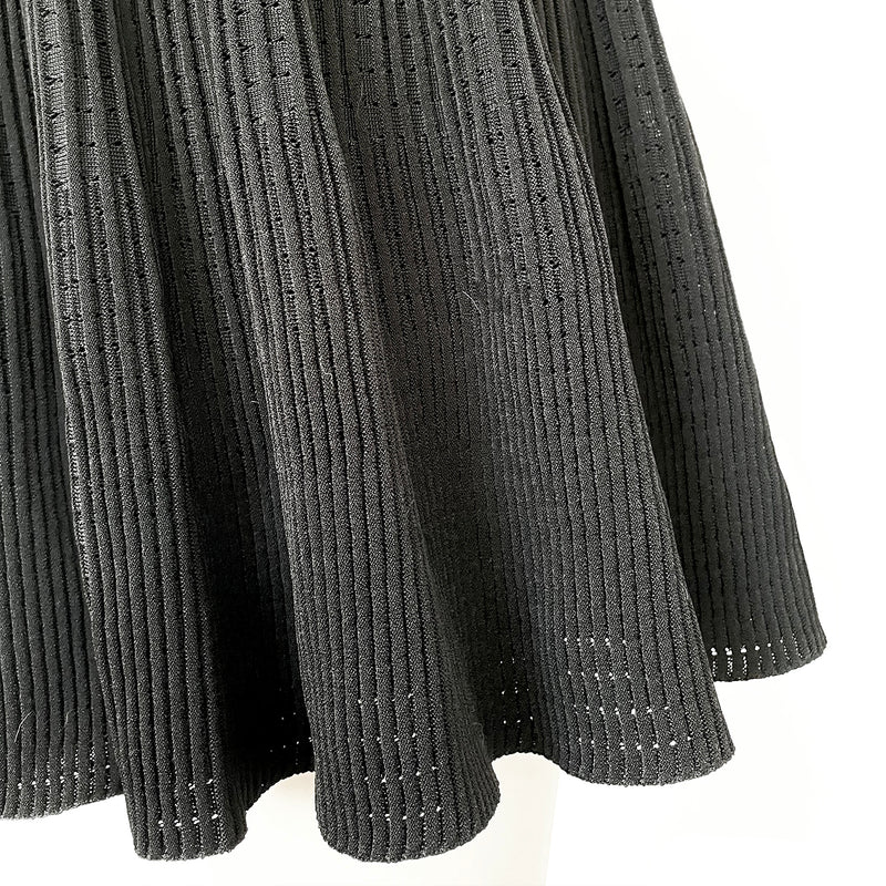 Versace black knitted skirt loop generation 