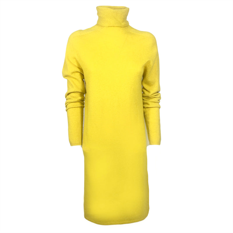 Mand Khai yellow knitted cashmere dress
