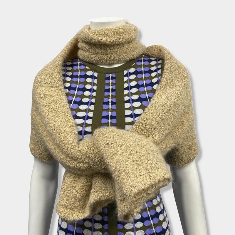 YSL Mohair knit scarf with arm holes